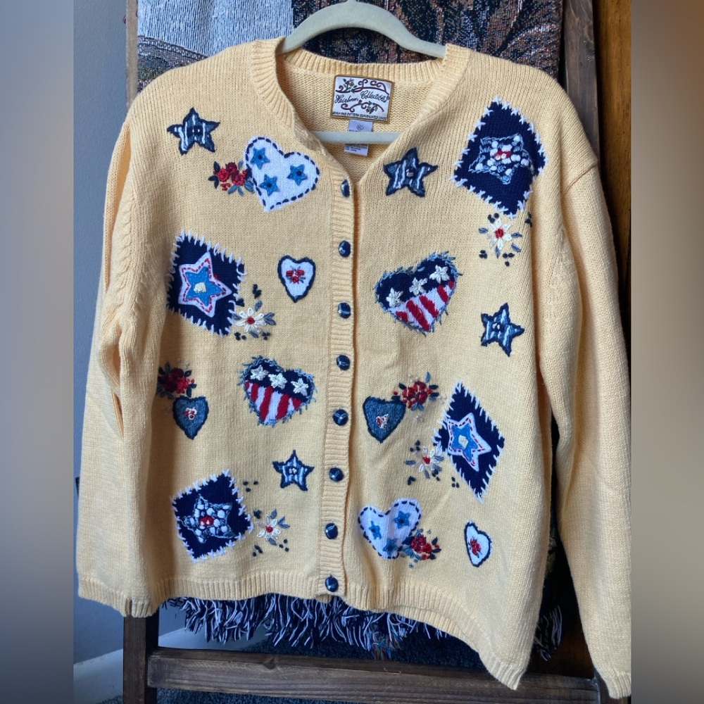 Vintage sweater sz xl America 4th of July